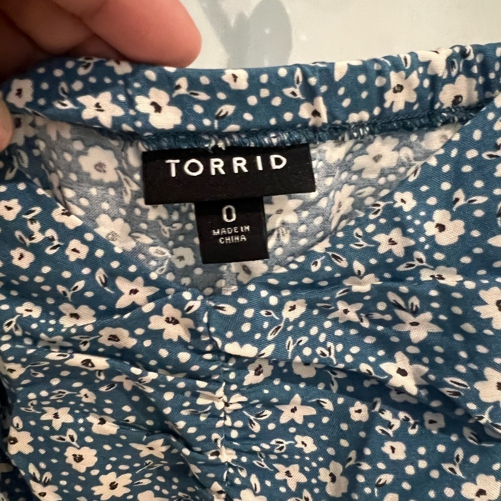 Torrid Blue and White Sleeveless Sundress - Picture 5 of 5